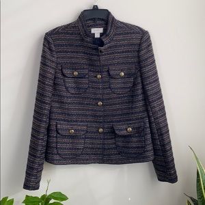 LOFT blazer jacket size M purple